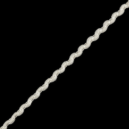 Lustrous Ivory Gimp Braided Cording - 0.375"