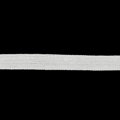 White Woven Edge Rayon Seam Binding - 0.25" Detail
