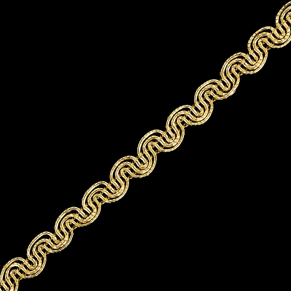 Gold Metallic Gimp Braided Cording - 0.3" Detail