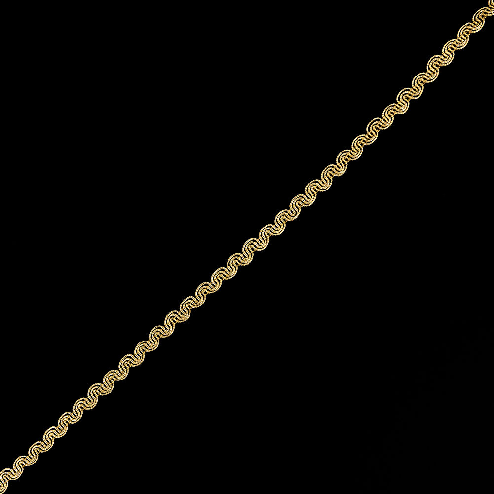 Gold Metallic Gimp Braided Cording - 0.3"