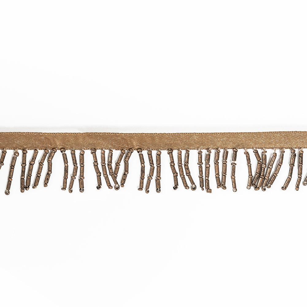 Honey Brown Beaded Fringe - 1.25"