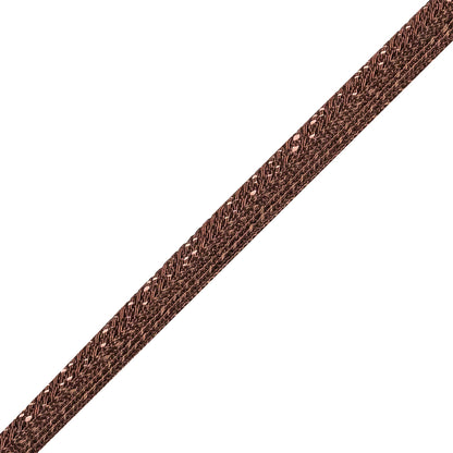 Brown and Pink Speckled Braided Cording with a Brown Lip - 0.3" Detail