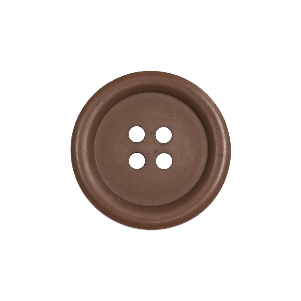 Sepia Ceramic-Look 4-Hole Plastic Button - 36L/23mm