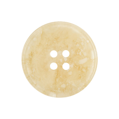 Beige and Ivory Speckled 4-Hole Shallow-Rimmed Plastic Button - 40L/25.5mm