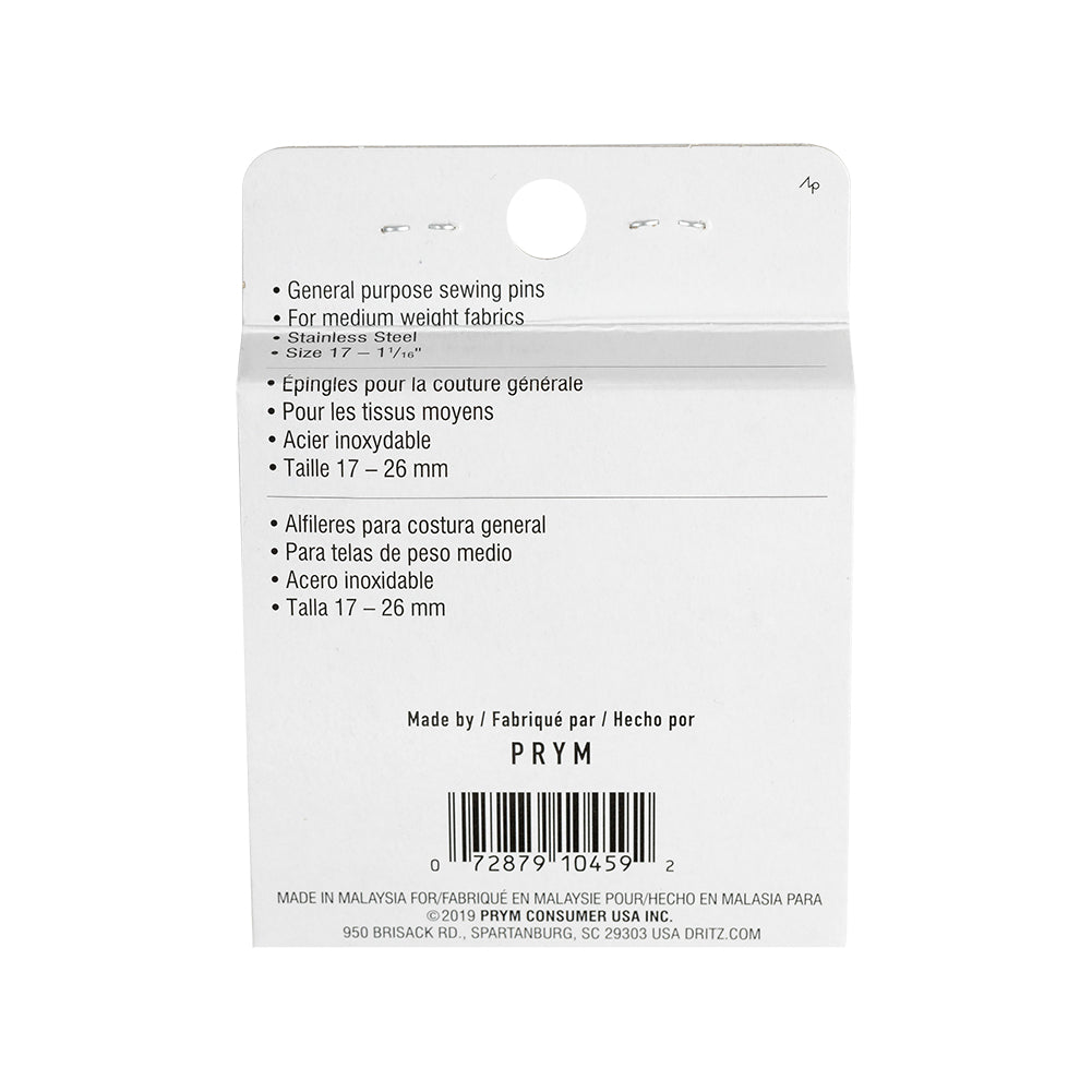 Dritz Color Ball Pins 100 Ct - 1 1/16 Inch Folded