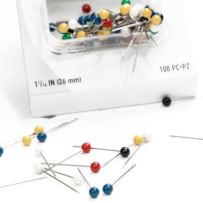 Dritz Color Ball Pins 100 Ct - 1 1/16 Inch Detail