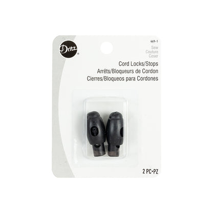 Dritz Black Cord Stops - 2 ct
