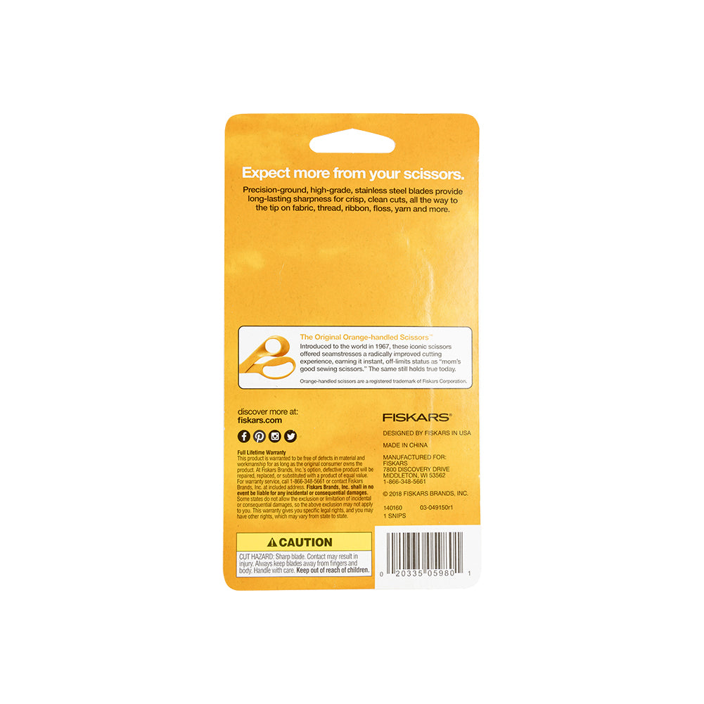 Fiskar's Premier Spring Action Thread Snips Folded