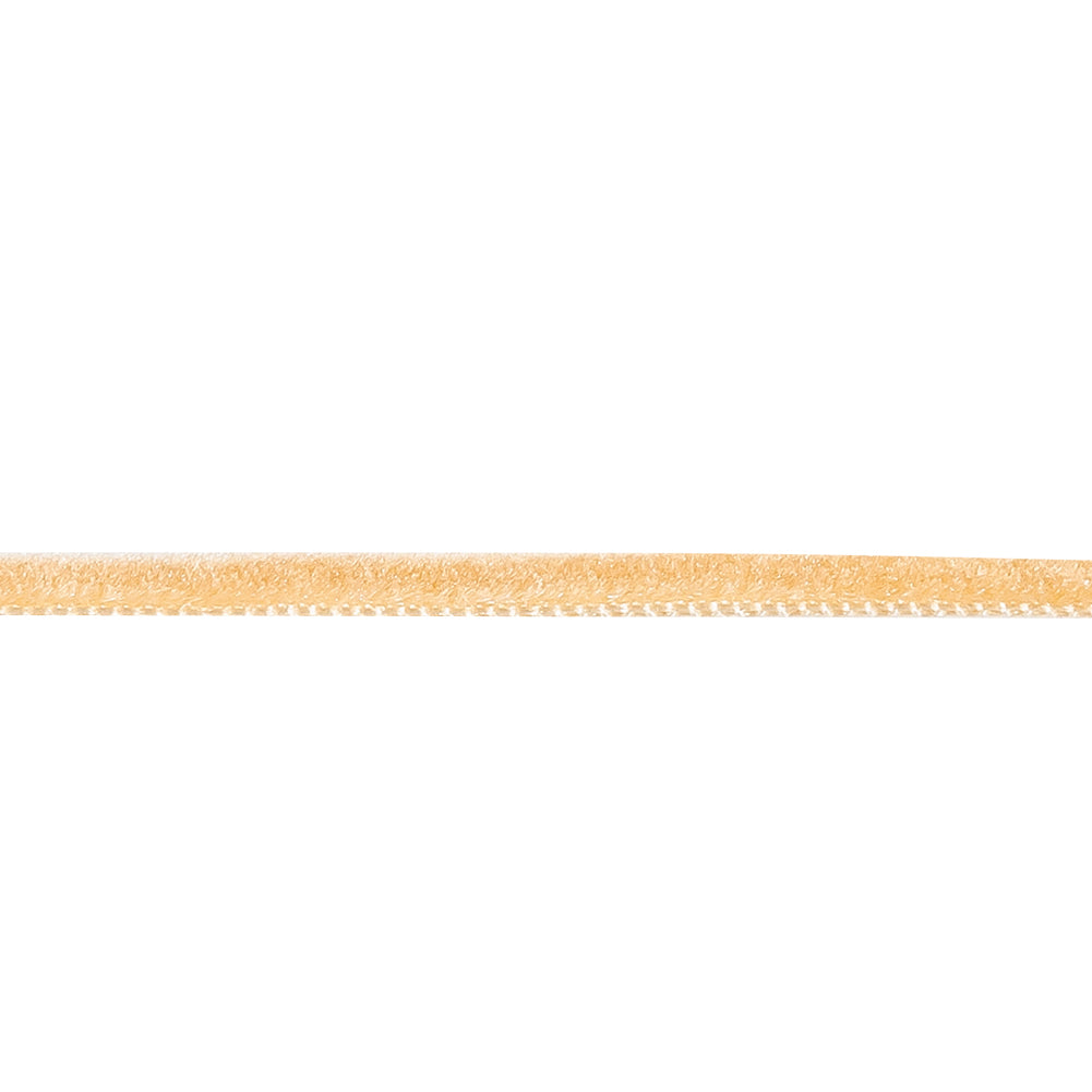 Golden Honey Single Face Velvet Ribbon - 0.125" Detail