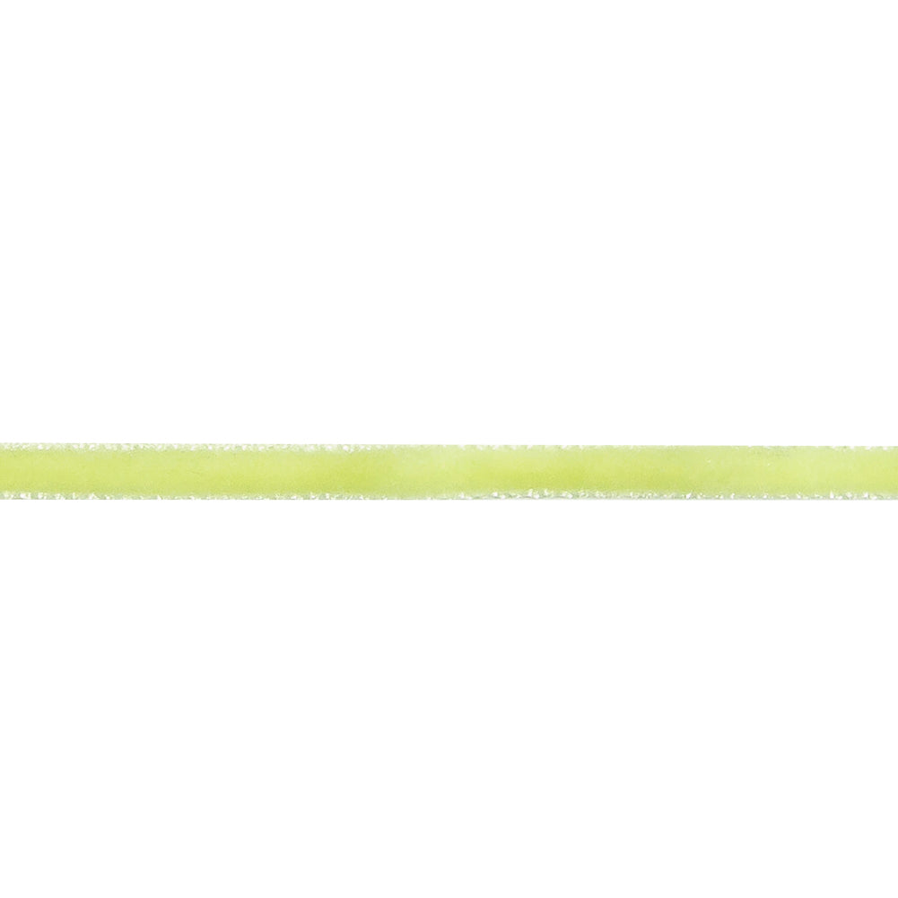 Lime Single Face Velvet Ribbon - 0.125" Detail