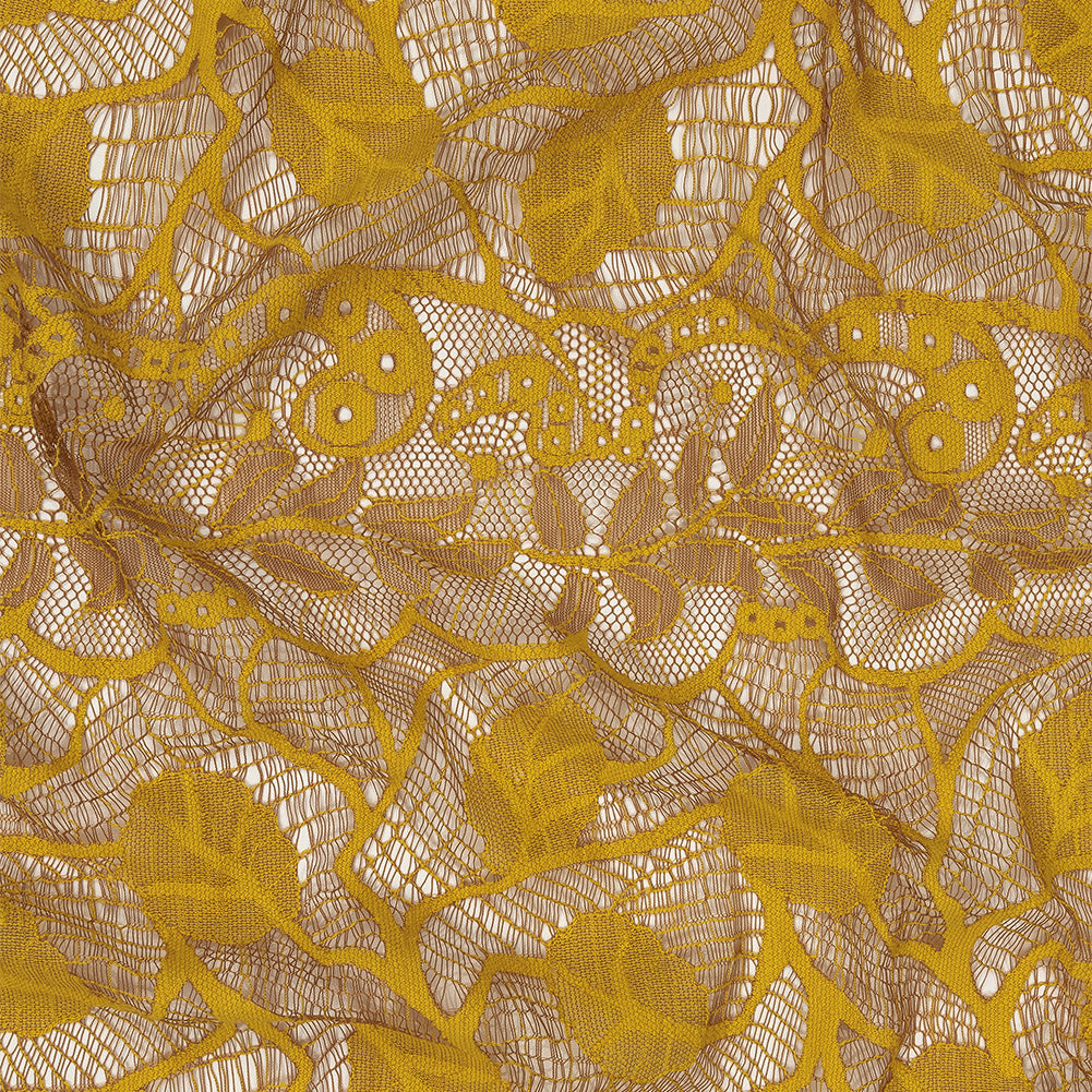 Lace Panel - Yellow and Brown Foliage