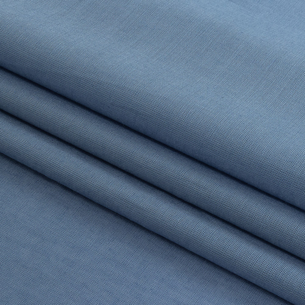 Mercerized Organic Egyptian Cotton Voile - Denim - Toulouse Collection