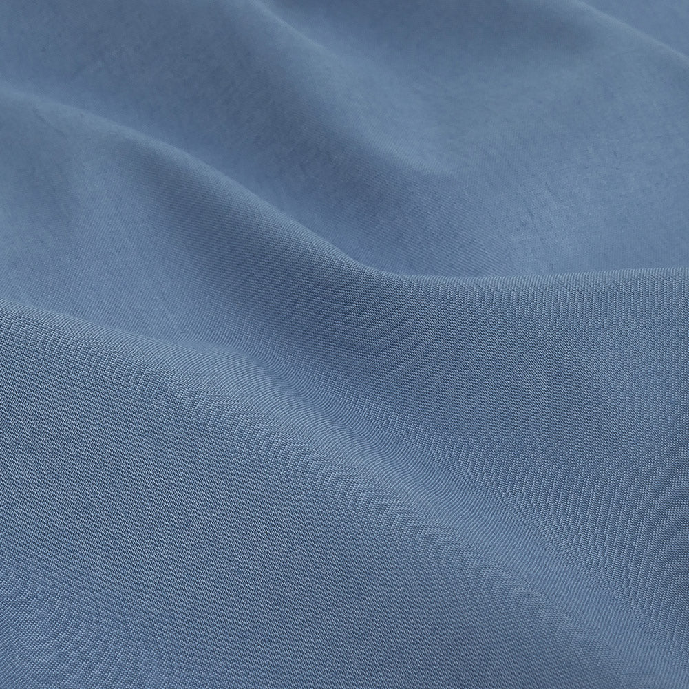 Mercerized Organic Egyptian Cotton Voile - Denim - Toulouse Collection