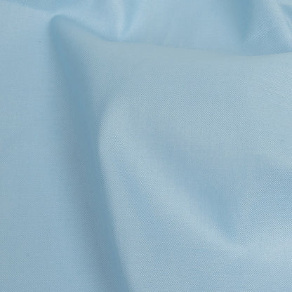 Mercerized Organic Egyptian Cotton Shirting - Light Blue - Ravello Collection Detail