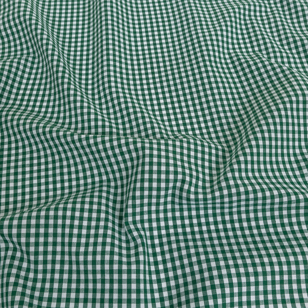 Organic Cotton Gingham 0.125" - Emerald - Campinas Collection