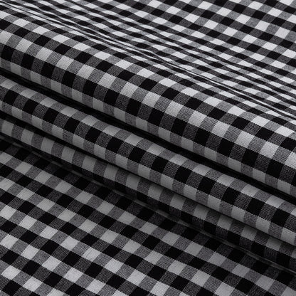 Cotton Gingham 0.25" - Black - Londrina Collection Folded