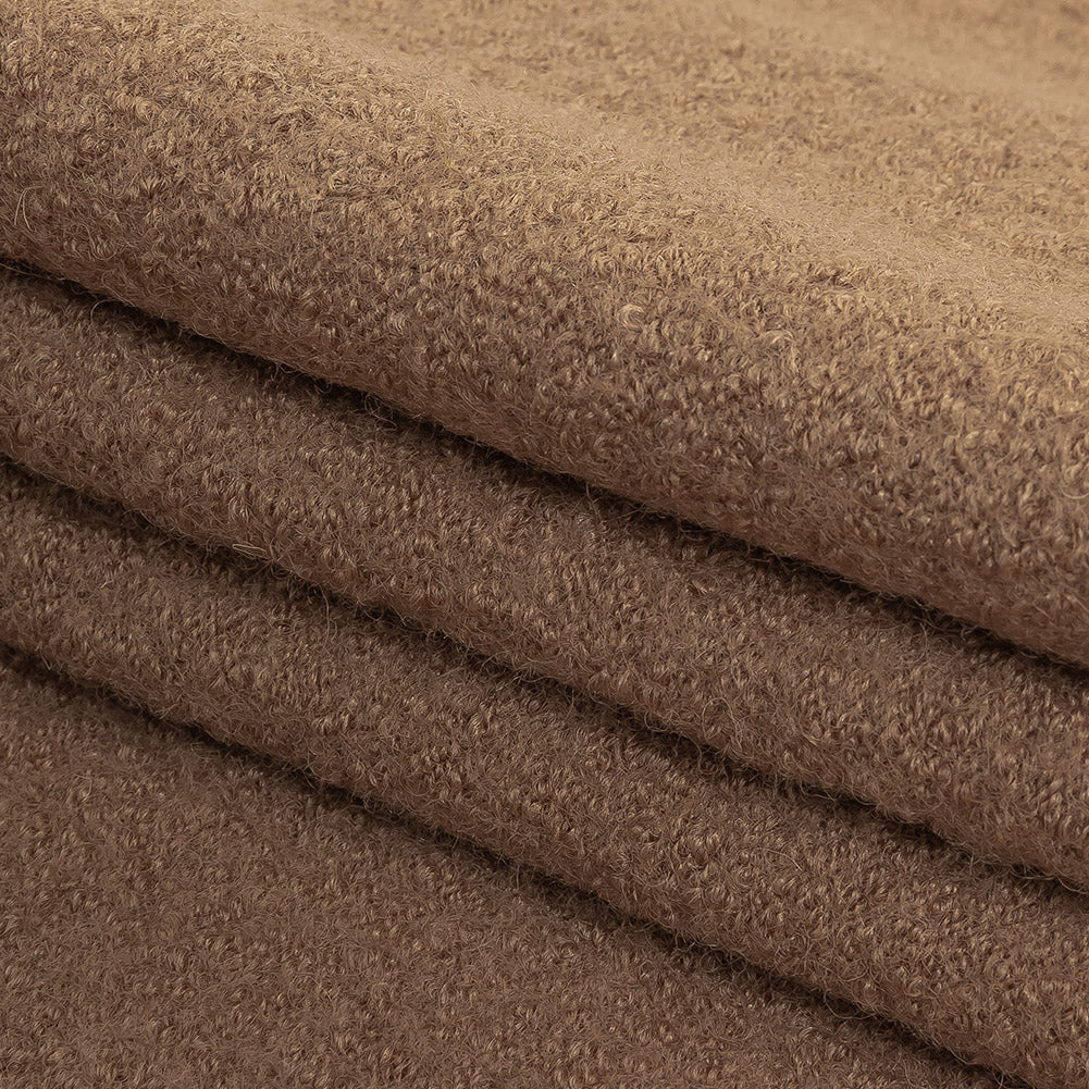 Boiled Wool Coating Fabric - Burro Brown - Ketil Collection