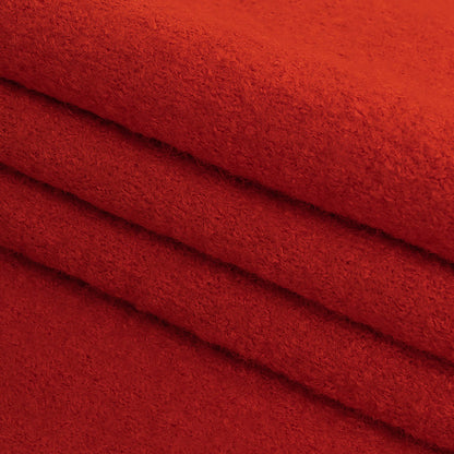 Boiled Wool Coating Fabric - Hot Coral - Ketil Collection