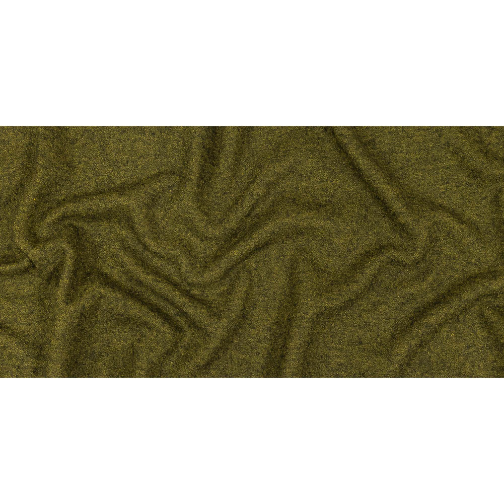 Boiled Wool Coating Fabric - Chartreuse Marbled - Ketil Collection