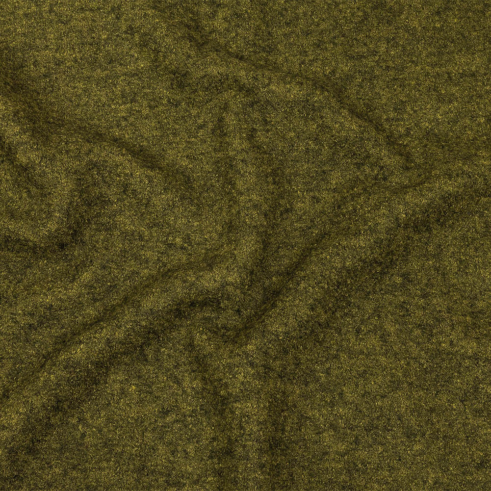 Boiled Wool Coating Fabric - Chartreuse Marbled - Ketil Collection