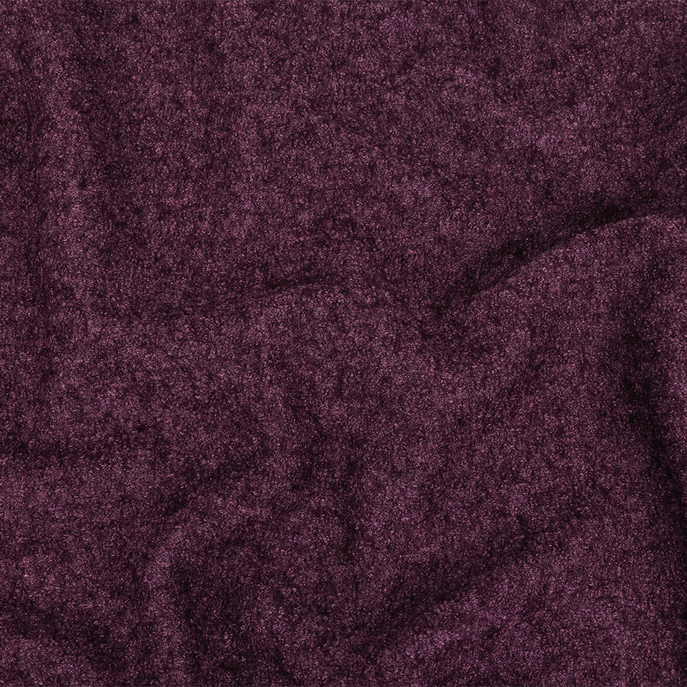 Boiled Wool Coating Fabric - Marbled Winetasting Purple - Ketil Collection