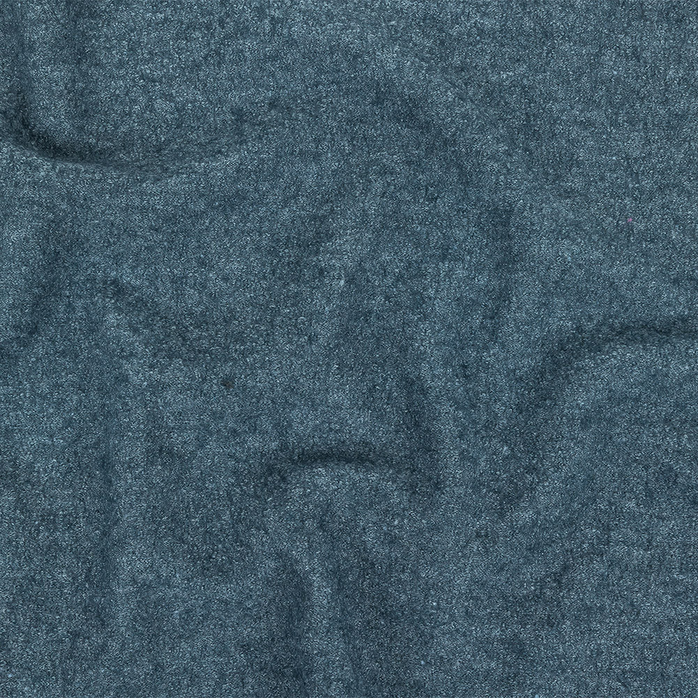 Boiled Wool Coating Fabric - Marbled Blue Mirage - Ketil Collection