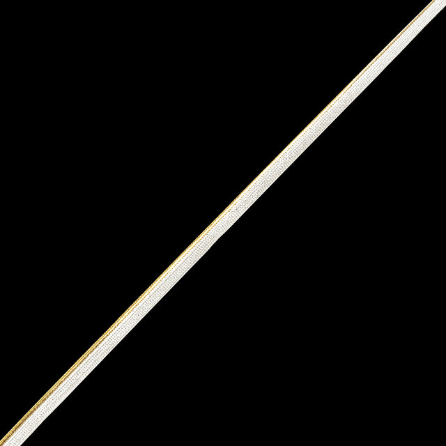 Metallic Gold Cord with Lustrous Off-White Lip - 0.3"