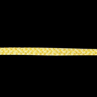 Clarified Butter and Gold Metallic Braided Trim - 0.2" Detail