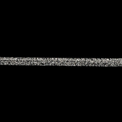 Black and Silver Soutache Flat Braided Cord - 0.2" Detail