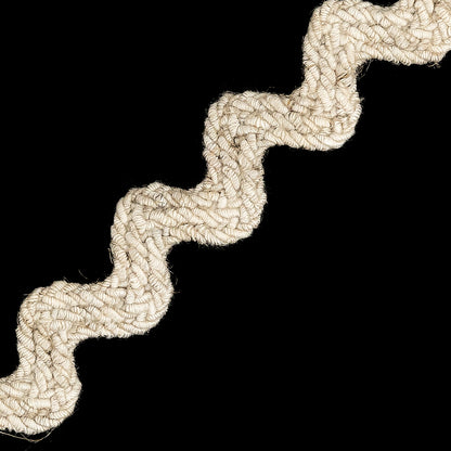 Natural Twisted and Braided Ric Rac Trim - 0.875" Detail