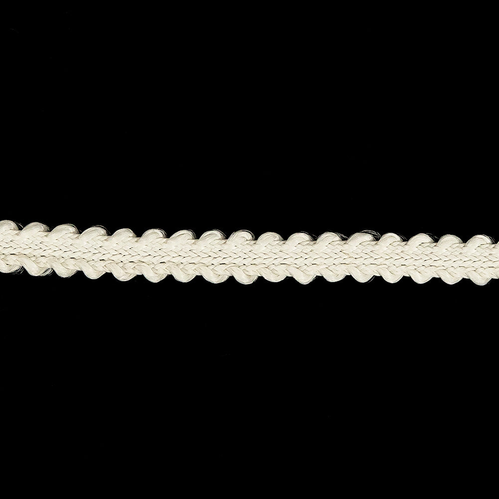 Ivory Wavy Edged Braided Ribbon - 0.2" Detail