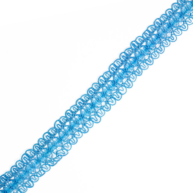 Blue Gimp Braided Trim - 1.75"