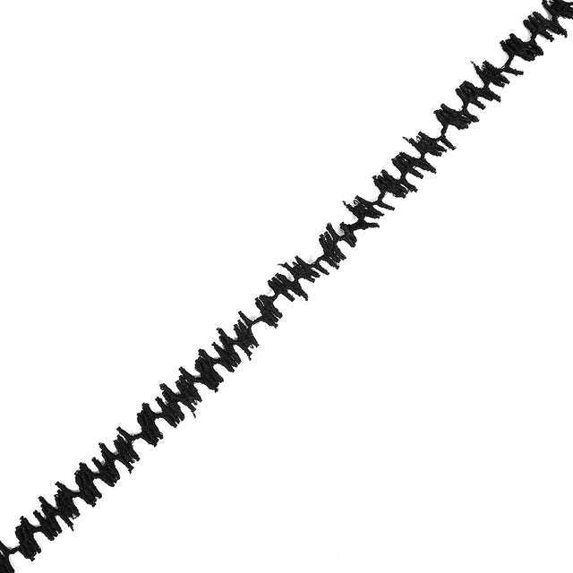 Black Heartbeat Schiffli Lace Trimming - 0.625"