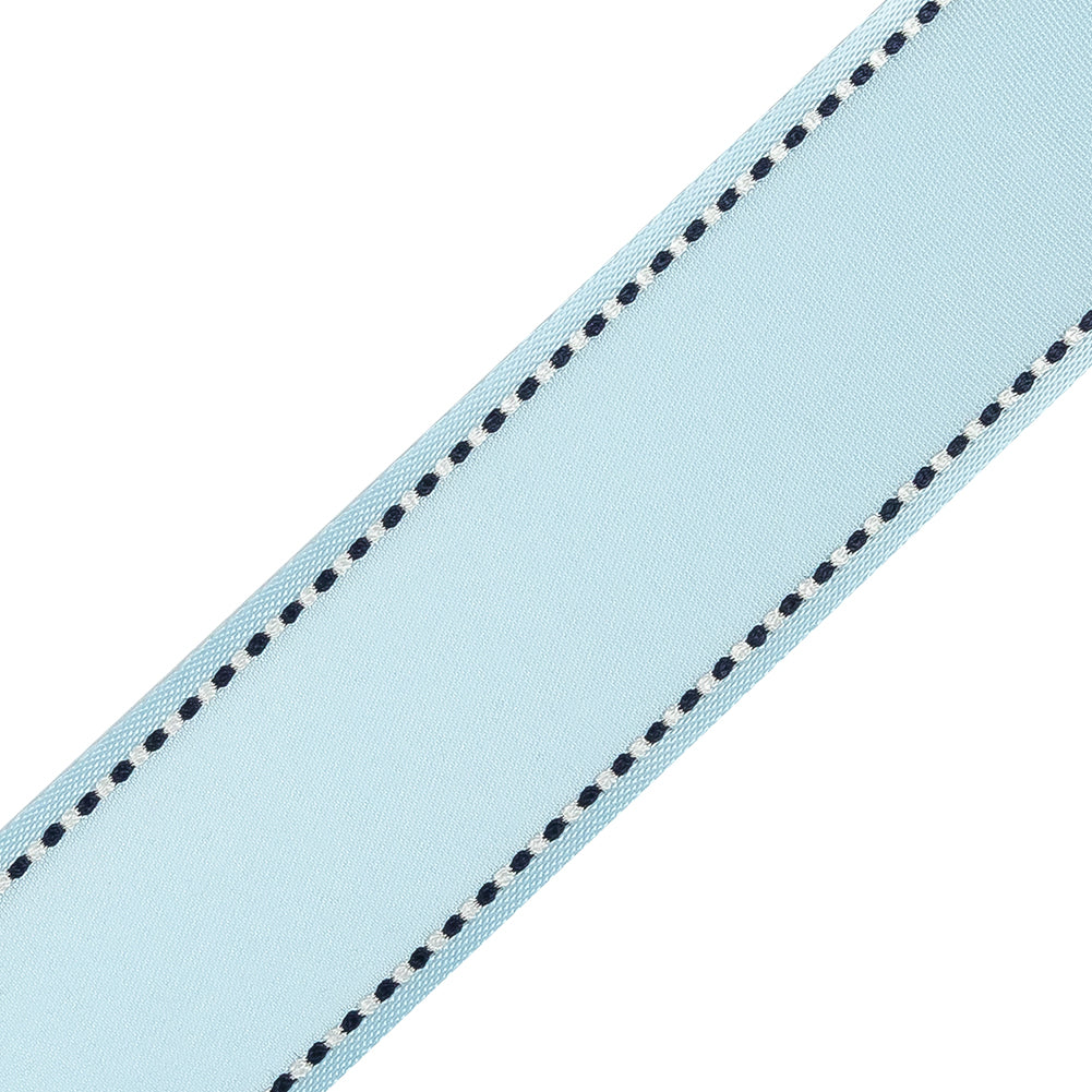 Blue Side-Stitched Ribbon - 1.1" Detail