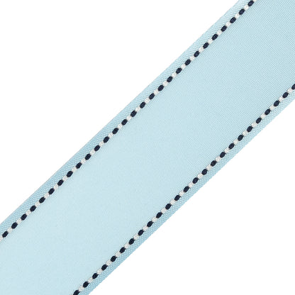 Blue Side-Stitched Ribbon - 1.1" Detail