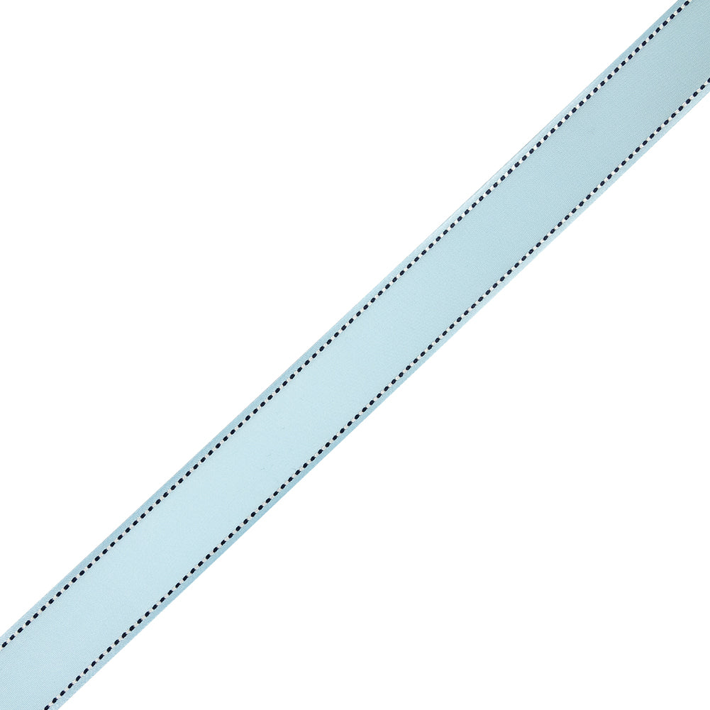Blue Side-Stitched Ribbon - 1.1"