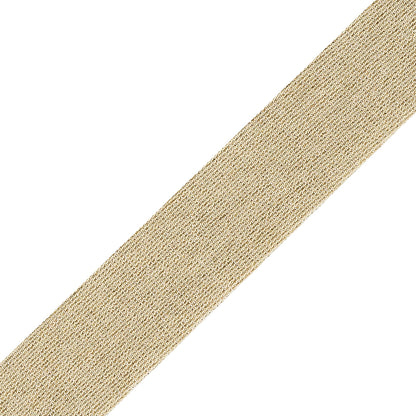 Beige and Glitteratti Metallic Stretch Lurex and Nylon Raw Edged Trim - 0.875" Detail