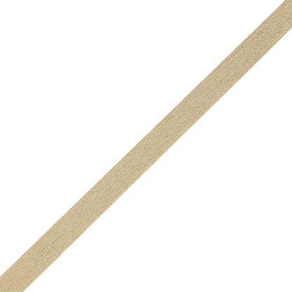 Beige and Glitteratti Metallic Stretch Lurex and Nylon Raw Edged Trim - 0.875"