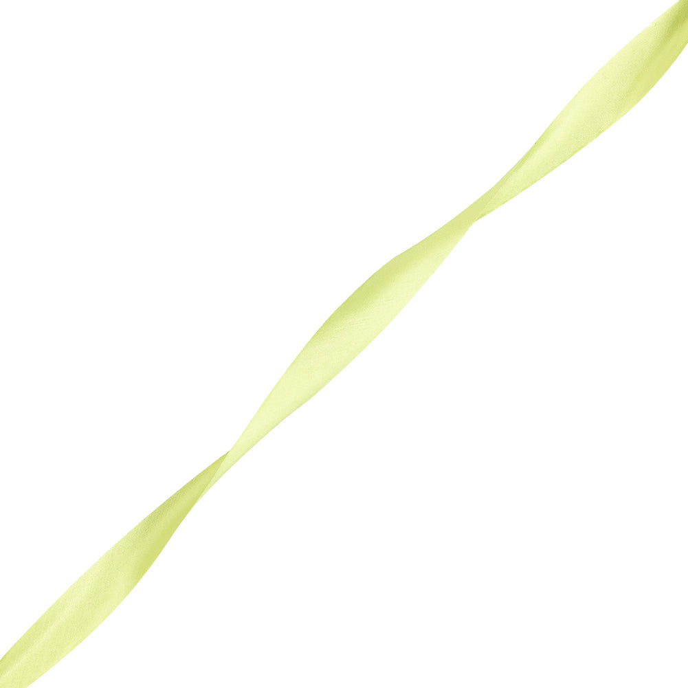 Lime Green Raw Edged Satin Bias Tape - 1.125"