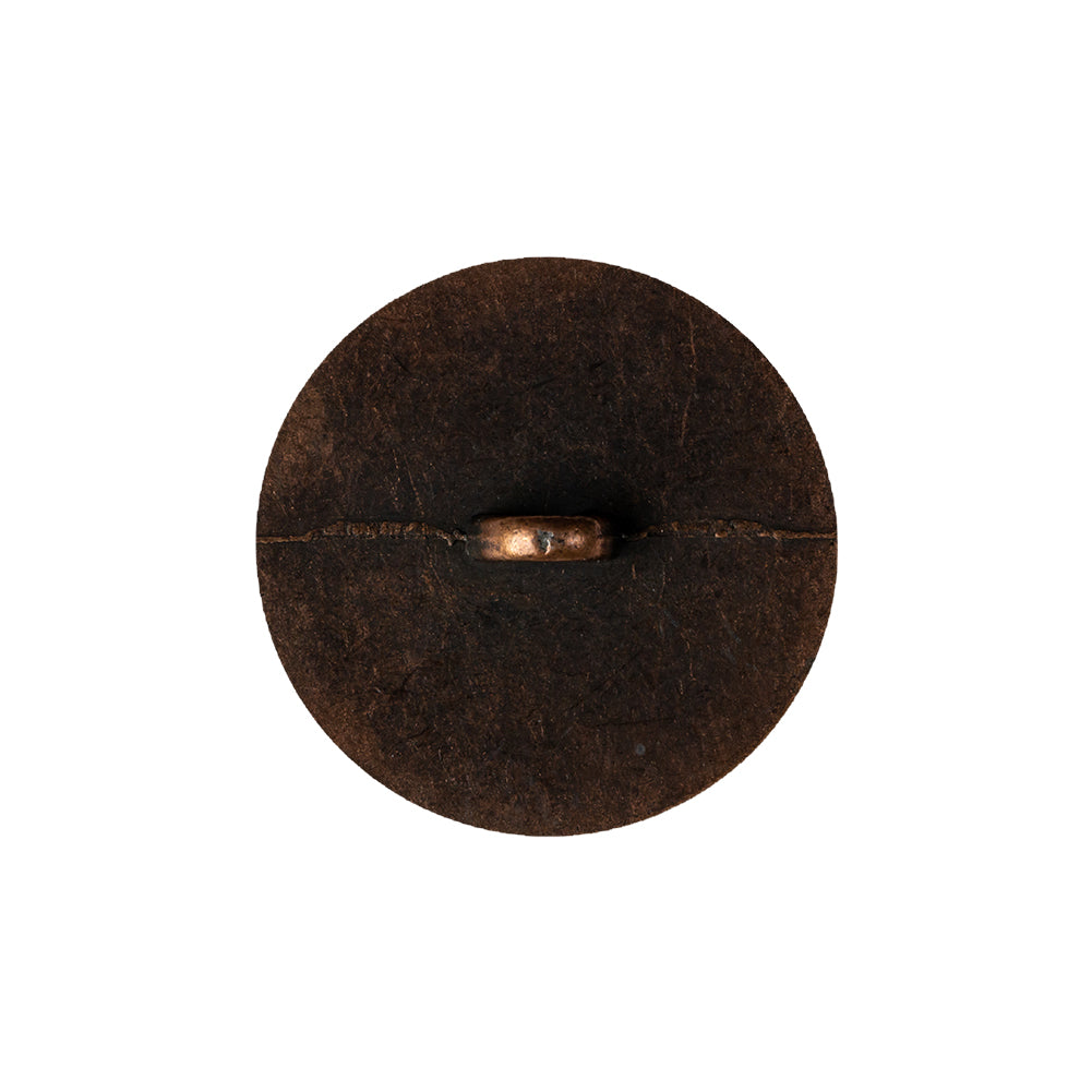 Italian Copper Floral Metal Shank Back Button - 36L/23mm Detail