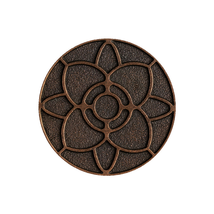 template--25130090922057__main-Italian Copper Floral Metal Shank Back Button - 40L/25.5mm