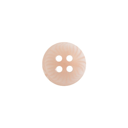 Transparent and Peach Swirls 4-Hole Low Convex Top Button - 20L/12.5mm Detail