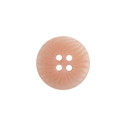 Transparent and Peach Swirls 4-Hole Low Convex Top Button - 28L/18mm Detail