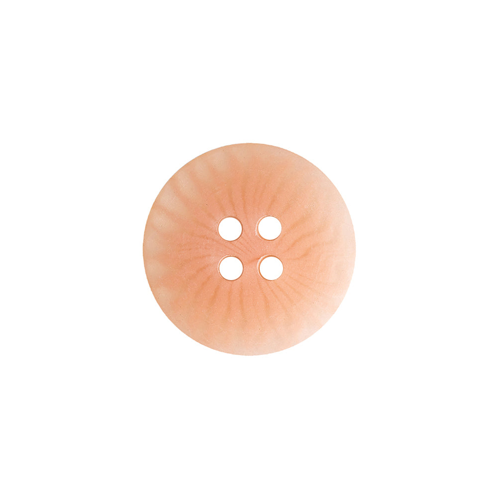 Transparent and Peach Swirls 4-Hole Low Convex Top Button - 28L/18mm