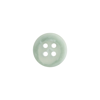 Transparent and Peridot Swirl 4-Hole Low Convex Button - 20L/12.5mm Detail