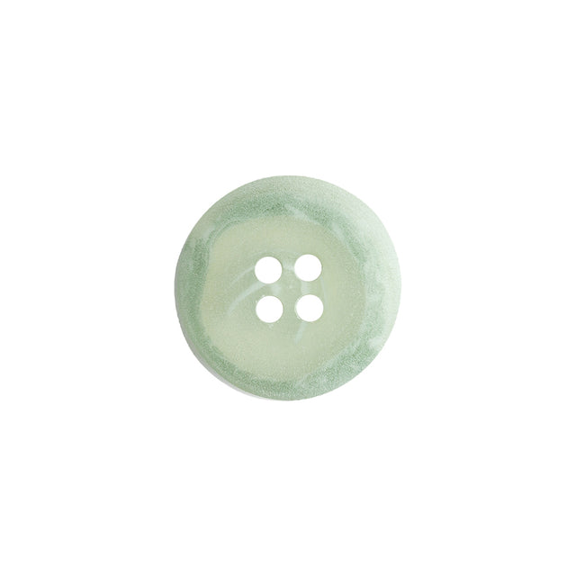 Transparent and Peridot Swirl 4-Hole Low Convex Button - 24L/15mm