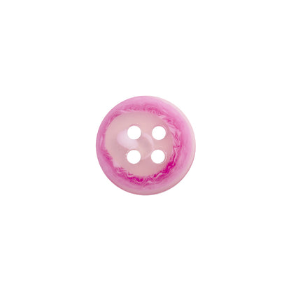 Transparent and Hot Pink Swirl 4-Hole Low Convex Button - 20L/12.5mm Detail