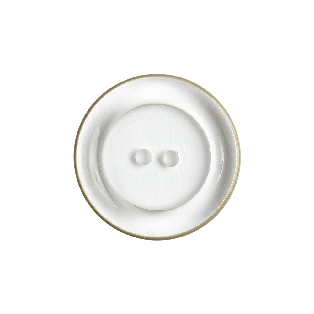 Transparent 2-Hole Tire Shaped Rim Button - 36L/23mm Detail