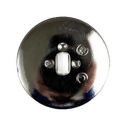 White and Silver 2-Piece Cone-Shaped Shank Back Button - 45L/29mm Detail