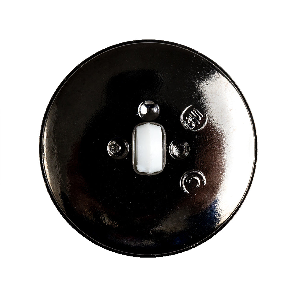 White and Gunmetal 2-Piece Cone-Shaped Shank Back Button - 45L/29mm Detail